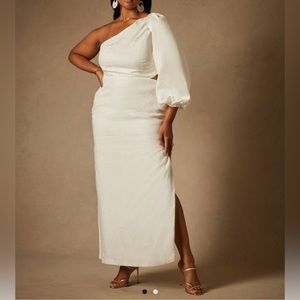 Bridal by ELOQUII One Shoulder Cutout Gown